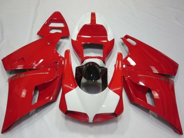 Beste Ducati 916 Motorrad Verkleidung 1993-2005 - Rot Weiss Glanzendes Schwarz Performance