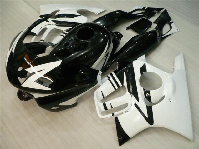 Beste Honda CBR600 F3 Motorrad Verkleidung 1995-1996 - Weiss Glanzendes Schwarz