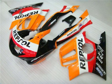 Beste Honda CBR600 F3 Motorrad Verkleidung 1995-1996 - Orange Weiss Rot Glanzendes Schwarz Repsol