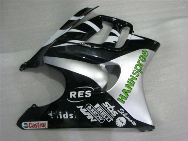 Beste Honda CBR600 F3 Motorrad Verkleidung 1995-1996 - Weiss Silber Grun Hannspree