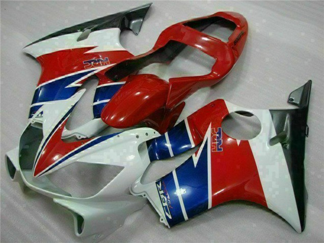 Beste Honda CBR600 F4i Motorrad Verkleidung 2001-2003 - Weiss Rot Blau Schwarz