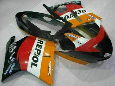 Beste Honda CBR1100XX Blackbird Motorrad Verkleidung 1996-2007 - Orange Weiss Rot Glanzendes Schwarz Repsol