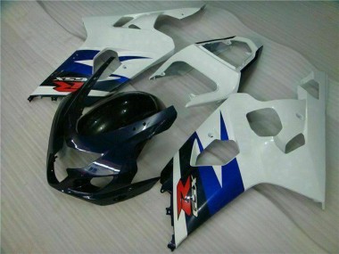 Beste Suzuki GSXR 600/750 Motorrad Verkleidung 2004-2005 - Weiss Blau Glanzendes Schwarz Rot