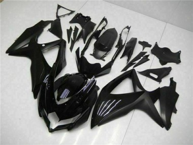 Beste Suzuki GSXR 600/750 Motorrad Verkleidung 2008-2010 - Glanzendes Schwarz Matt Schwarz