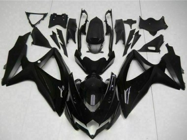 Beste Suzuki GSXR 600/750 Motorrad Verkleidung 2008-2010 - Glanzendes Schwarz Matt Schwarz
