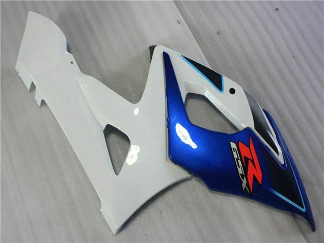 Beste Suzuki GSXR 1000 Motorrad Verkleidung Kit 2005-2006 - Weiss Blau Glanzendes Schwarz