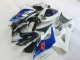 Beste Suzuki GSXR 1000 Motorrad Verkleidung Kit 2005-2006 - Weiss Blau Glanzendes Schwarz