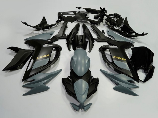 Beste Kawasaki Ninja 650 EX650 Motorrad Verkleidung 2020-2025 - Grau Schwarz Gold