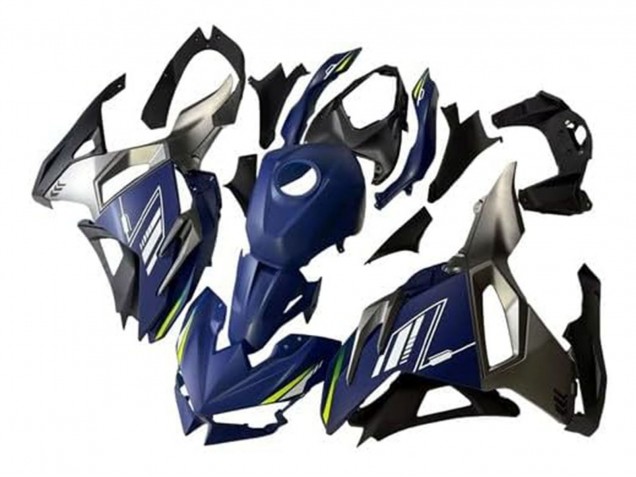 Beste Kawasaki Ninja 500 EX500R Motorrad Verkleidung 2024-2025 - Blau Weiss Gelb Silber Schwarz