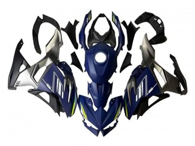 Beste Kawasaki Ninja 500 EX500R Motorrad Verkleidung 2024-2025 - Blau Weiss Gelb Silber Schwarz