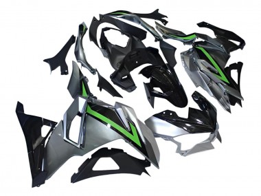 Beste Kawasaki Ninja 500 EX500R Motorrad Verkleidung 2024-2025 - Grau Grun Schwarz