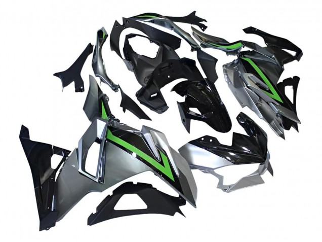 Beste Kawasaki Ninja 500 EX500R Motorrad Verkleidung 2024-2026 - Grau Grun Schwarz