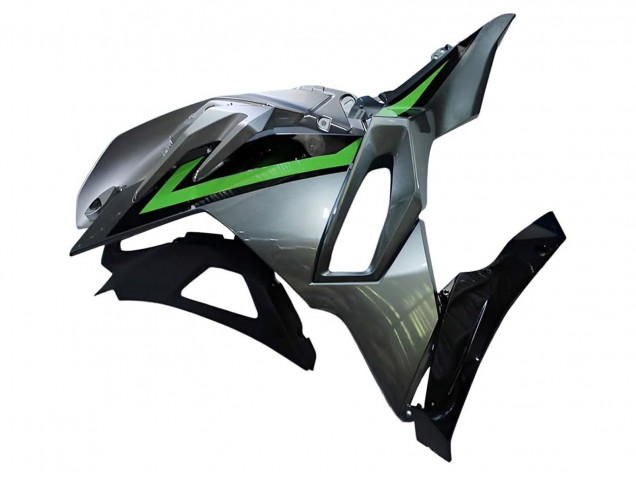 Beste Kawasaki Ninja 500 EX500R Motorrad Verkleidung 2024-2026 - Grau Grun Schwarz