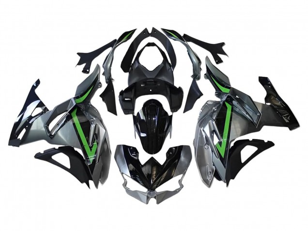 Beste Kawasaki Ninja 500 EX500R Motorrad Verkleidung 2024-2026 - Grau Grun Schwarz
