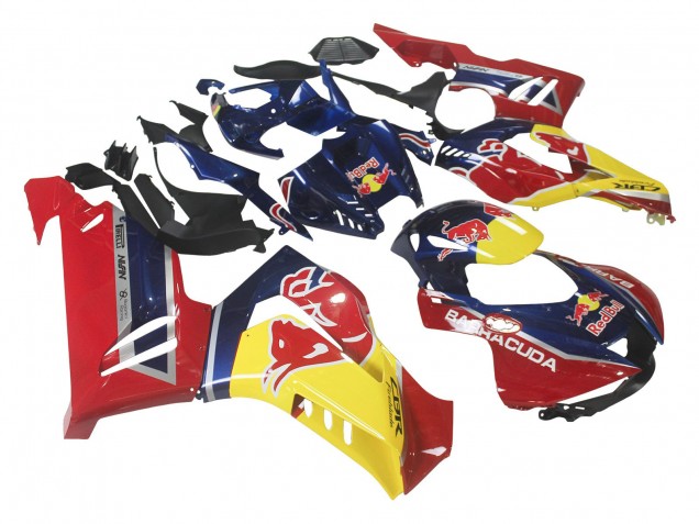 Beste Honda CBR1000RR-R Motorrad Verkleidung 2020-2023 - Blau Gelb Red Bull