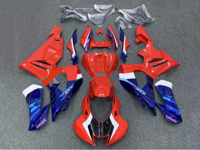 Beste Honda CBR1000RR-R Motorrad Verkleidungen Kit 2020-2023 - Weiss Rot Blau HRC