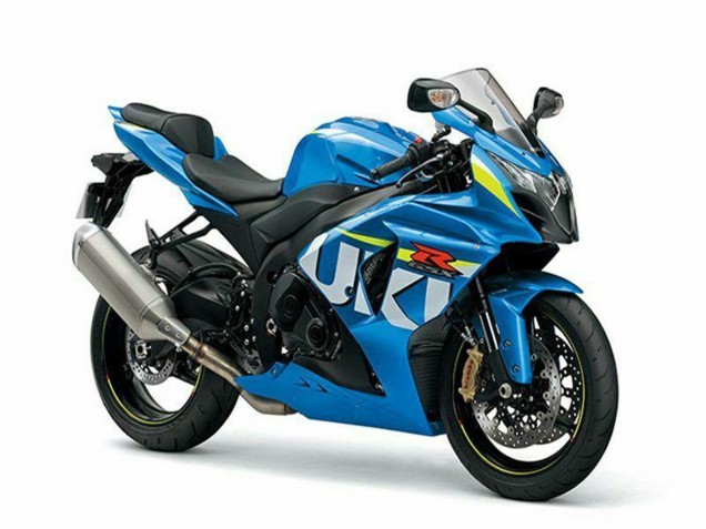 Beste Suzuki GSXR 1000 Motorrad Verkleidung Kit 2009-2016 - Blau Grun Weiss