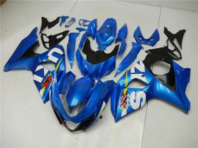 Beste Suzuki GSXR 1000 Motorrad Verkleidung Kit 2009-2016 - Blau Grun Weiss