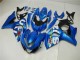 Beste Suzuki GSXR 1000 Motorrad Verkleidung Kit 2009-2016 - Blau Grun Weiss