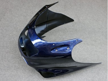 Beste Kawasaki ZZR1100 Motorrad Verkleidung 1993-2003 - Glanzendes Blau Grau