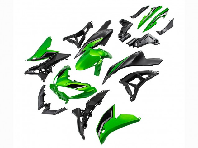Beste Kawasaki Versys 650 Motorrad Verkleidung 2021-2024 - Grun Glanzendes Schwarz