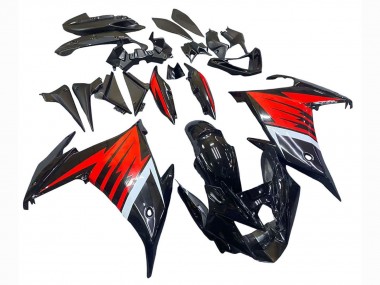 Beste Yamaha FZ6R Motorrad Verkleidung 2009-2015 - Schwarz Rot Weiss