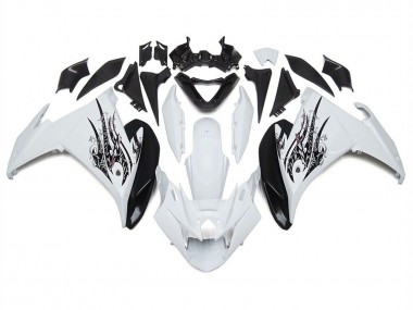 Beste Yamaha FZ6R Motorrad Verkleidung 2009-2015 - Weiss Schwarz