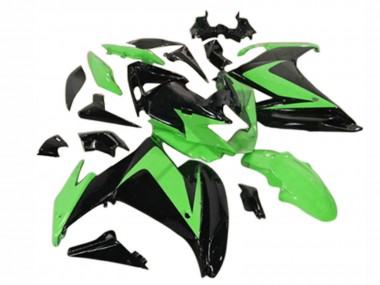 Beste Yamaha FZ6R Motorrad Verkleidung 2009-2015 - Glanzendes Schwarz Grun