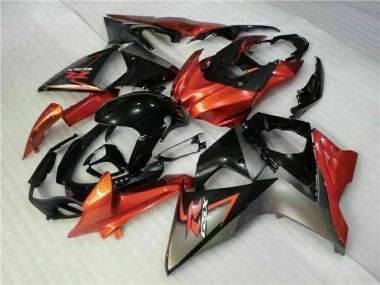 Beste Suzuki GSXR 1000 Motorrad Verkleidung 2009-2016 - Orange Glanzendes Schwarz