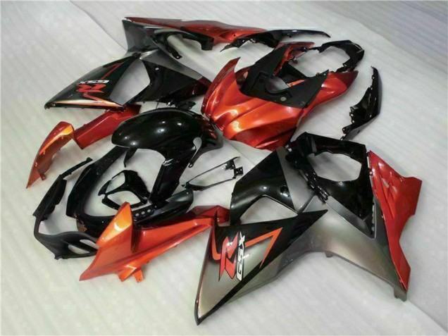 Beste Suzuki GSXR 1000 Motorrad Verkleidung 2009-2016 - Orange Glanzendes Schwarz