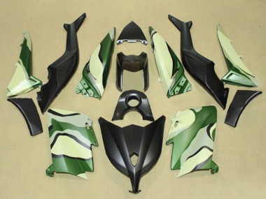 Beste Yamaha TMAX530 Motorrad Verkleidung 2012-2014 - Matt Schwarz Grun HellGelb