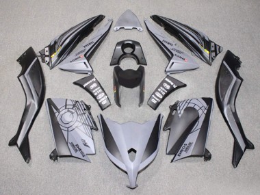 Beste Yamaha TMAX530 Motorrad Verkleidung 2012-2014 - Matt Schwarz Grau ENEOS Yamalube