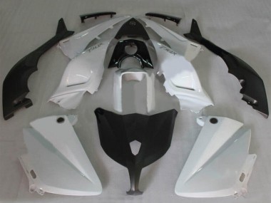 Beste Yamaha TMAX530 Motorrad Verkleidung 2012-2014 - Weiss Glanzendes Schwarz