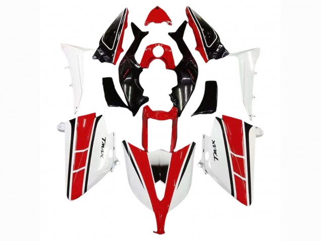 Beste Yamaha TMAX530 Motorrad Verkleidung 2012-2014 - Rot Weiss Schwarz