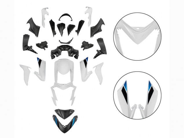 Beste Suzuki GSX-S 1000 Motorrad Verkleidung 2015-2020 - Schwarz Weiss