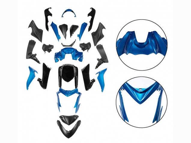 Beste Suzuki GSX-S 1000 Motorrad Verkleidung 2015-2020 - Blau Schwarz