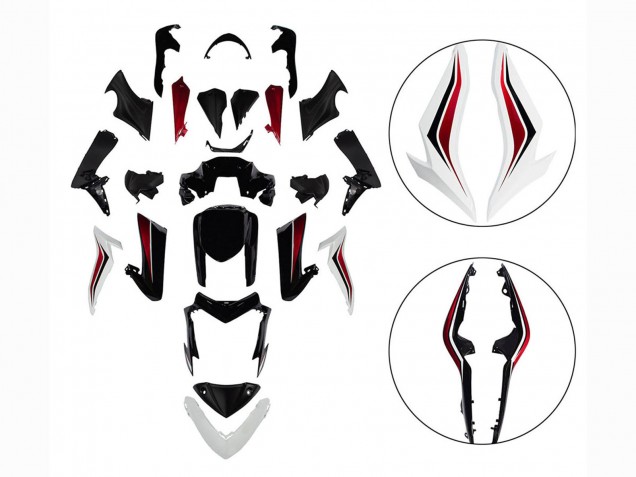 Beste Suzuki GSX-S 1000 Motorrad Verkleidung 2015-2020 - Schwarz Rot Weiss