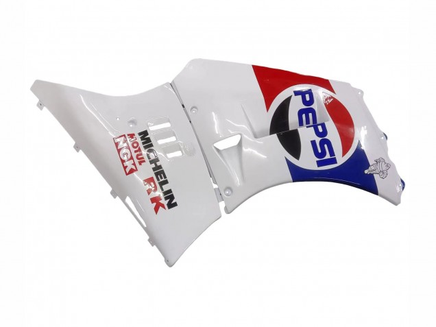 Beste Suzuki RG400 RG500 RG400/500 Motorrad Verkleidung 1984-1987 - Weiss Rot Blau Gelb Motul Michelin Pepsi