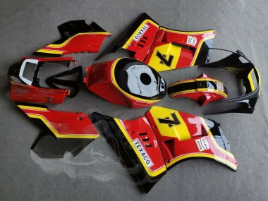 Beste Suzuki RG400 RG500 RG400/500 Motorrad Verkleidung 1984-1987 - Rot Gelb Schwarz 7