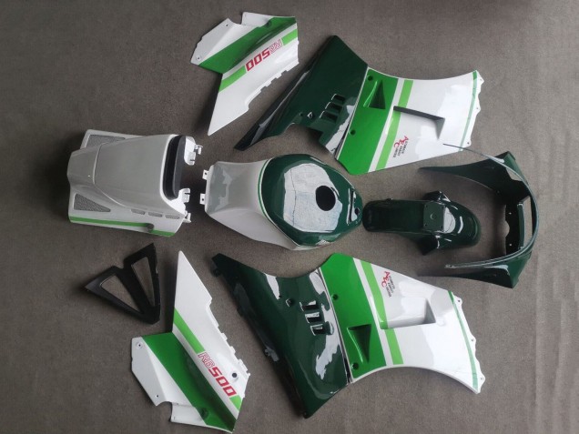 Beste Suzuki RG400 RG500 RG400/500 Motorrad Verkleidung 1984-1987 - Weiss Dunkel Grun