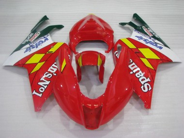 Beste Aprilia RSV1000 Motorrad Verkleidung 2003-2006 - Rot Gelb Weiss Spains No1 Valsir Castrol