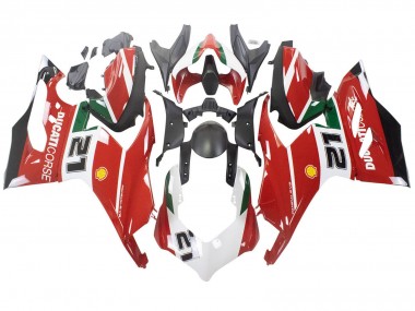 Beste Ducati Panigale V2 Motorrad Verkleidung 2020-2024 - Weiss Rot Grun Matt Schwarz Corse 21