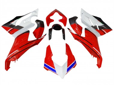 Beste Ducati Panigale V2 Motorrad Verkleidung 2020-2024 - Weiss Rot Blau Glanzendes Schwarz