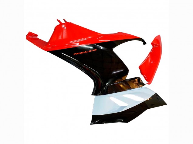Beste Ducati Panigale V2 Motorrad Verkleidung Kit 2020-2024 - Weiss Rot Glanzendes Schwarz