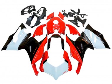 Beste Ducati Panigale V2 Motorrad Verkleidung Kit 2020-2024 - Weiss Rot Glanzendes Schwarz