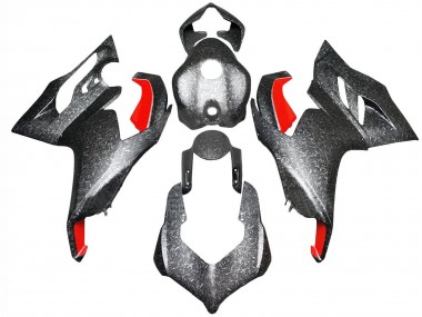 Beste Ducati Panigale V2 Motorrad Verkleidung 2020-2024 - Schwarz Geschmiedet Carbonfaser Stil Rot