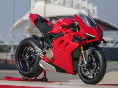 Beste Ducati Panigale V4 V4S Motorrad Verkleidung 2020-2021 - Rot Matt Schwarz