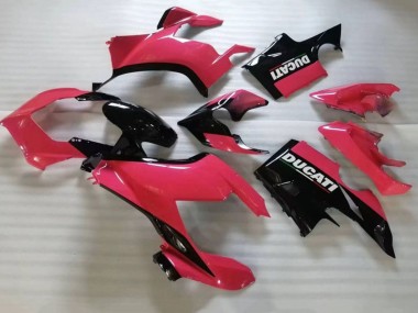 Beste Ducati Panigale V4 V4S Motorrad Verkleidung 2020-2021 - Rosa Glanzendes Schwarz