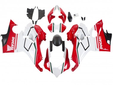 Beste Ducati Panigale V4 V4S Motorrad Verkleidung 2018-2019 - Weiss Rot Matt Schwarz