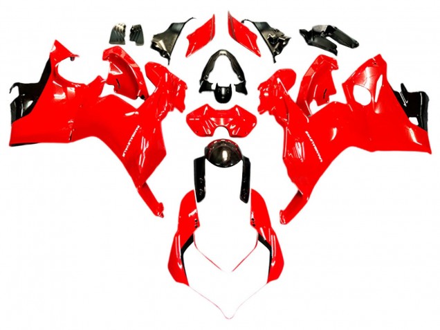 Beste Ducati Panigale V4 V4S Motorrad Verkleidung 2018-2019 - Weiss Rot Glanzendes Schwarz